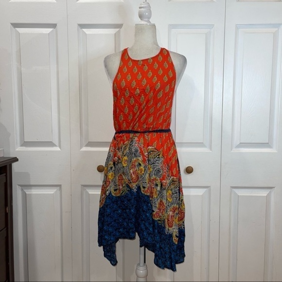 Free People Rendezvous Girl Slip Dress in Red Combo - Picture 2 of 5